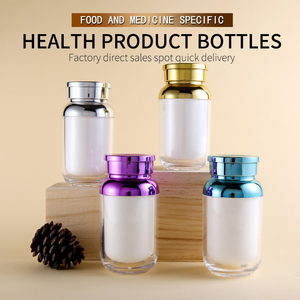 ขวดอาหารเสริมน้ำมันปลาอะคริลิคขนาด100มล. <span class=keywords><strong>160</strong></span>มล. ฉลากสีทองเงินสีน้ำเงิน - Product Image 4