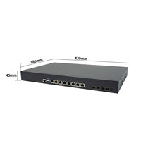 Passerelle de sécurité réseau 1U en rack, processeur Intel Core I3 9100 Quad Core, DDR4, 8*Lan, 4*10g SFP, ordinateur industriel pour PfSense