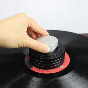 OEM 50HZ 2In1 black Record Clamp LP Disc Stabilizer Turntable For Vibration Balanced CD Player Long Play Stabilizer