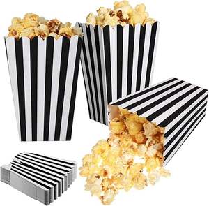 Suministros para Fiestas Temáticas de Películas, Porta Palomitas Biodegradables, Ecológicos, de Calidad Alimentaria, con Diseño a Rayas - Product Image 6