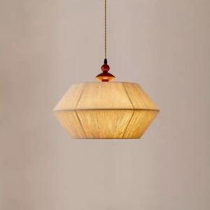 Lámpara Colgante de Estilo Wabi Sabi, Ajustable en Altura, de Lino y Algodón, Estilo Retro Americano-Japonés, para Hogar, Estudio, Restaurante, Color Blanco - Product Image 3