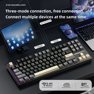 Bàn phím cơ thể thao điện tử K88 đầy đủ phím nóng có thể tráo đổi Máy tính chơi Game máy tính xách tay chất liệu PBT Bàn phím chơi game RBG - Product Image 6