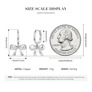 Pendientes de Aro con Lazo, Chapados en Oro, Aleación, Joyería de Moda para Mujer, Regalo - Product Image 4