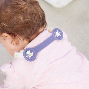 Bavoir anti-bavure pour bébé avec boucle anti-chute, clip de fixation anti-déplacement, sans couture, accessoire d'aide pour bavoir - Product Image 1