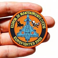 Écussons brodés personnalisés style Eurofighter Typhoon, badge d'escadron de chasse, patch de moral aviation pour veste et gilet, vente en gros