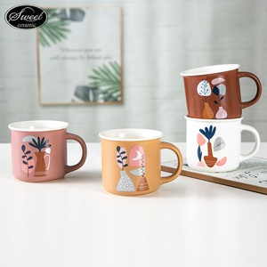 Nordic Promotion Customized Ceramic <strong>Mug</strong> Unique <strong>Funky</strong> Wholesale Ceramic <strong>Mugs</strong> White pink Brown Ceramic Enamel Coffee <strong>Mug</strong> Cup Set - Product Image 4
