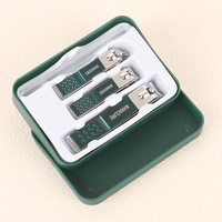 Kit d'outils de manucure et pédicure professionnels portables et durables, 4/10 pièces, en acier au carbone de qualité supérieure, avec boîte pour coupe-ongles