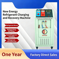 Machine de récupération et de recharge de réfrigérant pour climatisation automobile R134a, station de service A/C avec fonction de rinçage, construction en acier, 220V 50Hz