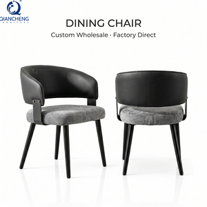 QIANCHENG Forniture Cinesi: Sedia <span class=keywords><strong>in</strong></span> Pelle <span class=keywords><strong>per</strong></span> Soggiorno, Arredamento di Lusso Unico, Sedia da Pranzo con Gambe <span class=keywords><strong>in</strong></span> <span class=keywords><strong>Metallo</strong></span> Verniciato - Product Image 1