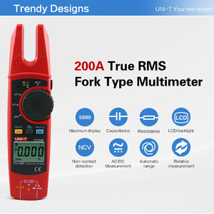 UNI-T UT256B Digital True RMS Fork <b>Auto</b> Multimeter 200A AC DC Current Clamp <b>Meters</b> NCV Tester Voltmeter Ohm Cap <b>Auto</b> Range L66 - Product Image 4