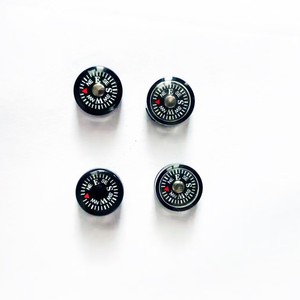 Miniature Compass 12mm Black ABS Pointer Dial Hiking Outdoor Navigation Tool - Product Image 3
