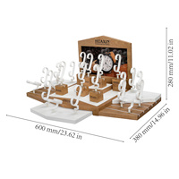 Ensemble de présentoirs à montres HUAXIN de luxe personnalisables en MDF et bois, présentoirs multi-niveaux en velours, accessoires de présentation de montres haut de gamme pour les magasins de détail