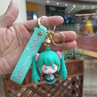 Porte-clés et pendentifs de voiture en silicone personnalisés Miku Anime – Cadeaux créatifs pour couples, sacs et téléphones