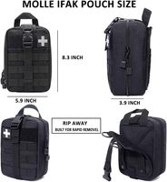 Trousse de premiers secours tactique en nylon 600D noir, sac médical EMT, pochette Molle pour premiers secours