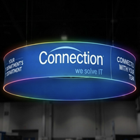 Stand modulaire 30x30 pour salon professionnel avec affichage LED SEG et espace de rangement rétroéclairé pour IAAPA Expo 2026 Orlando