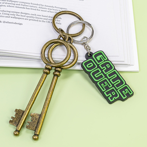 Sản Phẩm <span class=keywords><strong>Kawaii</strong></span> Anime Tùy Chỉnh Móc Chìa Khóa PVC Cao Su Móc Khóa Chơi Game Điều Khiển Vòng Chìa Khóa Cá Nhân Cho Phúc Kiến Phụ Kiện - Product Image 2