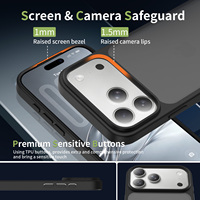 Coque de téléphone magnétique antichoc avec cadre surélevé pour la protection de l'écran et de l'appareil photo, boutons sensibles, compatible iPhone 17 18