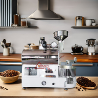 Dongyi mesin Roaster kopi komersial, peralatan memanggang biji kopi pemanas listrik/Gas 1kg 2kg