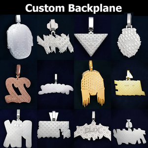 <span class=keywords><strong>Collana</strong></span> da Uomo <span class=keywords><strong>Personalizzata</strong></span> con Ciondolo Hip Hop in Moissanite Iced Out, Placcata <span class=keywords><strong>Oro</strong></span> 18k, in Argento 925, con Lettera, Nome o Numero, Testata al Diamante - Product Image 2