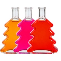 200ml 250ml 375ml 500ml 750ml Bouteille en verre de diffuseur de roseau en forme d'arbre clair vide pour Noël