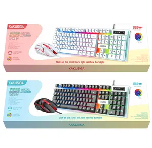 KAKUSIGA Heißestes Tastatur-und Maus set Tasten Keyboard Gamers Combo Set Wired Gaming Keyboard Mouse