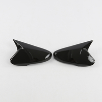 Couverture de miroir en corne de boeuf noir brillant imprimé carbone accessoires de voiture Kit de carrosserie Kit de décoration pour Elantra Avante 2011 2012 2013 2016
