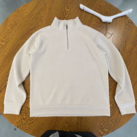 Pull-over Homme Personnalisé avec LOGO, Col Zippé 1/4, 350G, Tissu Lourd, Manches Longues, Coupe Ample, Extensible, Tendance Décontractée, Vêtements Homme, Vente en Gros