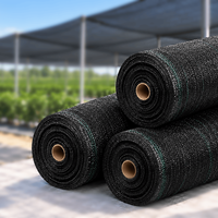 Rouleau de filet d'ombrage en HDPE noir tricoté warp pour la protection des cultures en serre, l'agriculture et la culture en jardin