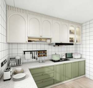 Gabinetes de Cocina de Madera Ecológicos, Diseño Modular con Almacenamiento Abierto y Correderas para Cajones, para Apartamentos Pequeños, Precio Bajo - Product Image 6