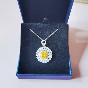 Collar de estilo coreano personalizado, cadena de moissanita de plata de ley 925 a la moda, collares finos en Y para mujer, regalos de joyería - Product Image 5