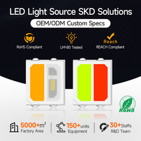 Chip LED RGBW SMD 2835 2 en 1, Kit de Mezcla de Alto CRI para 1800K-12000K, Chip LED de Doble Color de 2 Canales para Tira LED CCT Ajustable