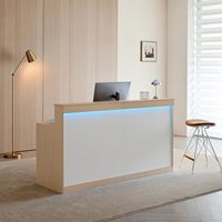Comptoir de réception, comptoir de réception de salon moderne avec tiroir verrouillable, plateau pour clavier et armoire de rangement, comptoir de magasin