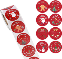 Usine directe 1 rouleau 500 étiquettes autocollantes adhésives personnalisées du père noël pour décorations de bagages cadeau de noël à gratter