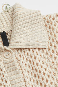 Pull <span class=keywords><strong>Cardigan</strong></span> en <span class=keywords><strong>maille</strong></span> à col creux, fabricant de tricots KD personnalisé - Product Image 6