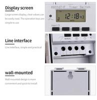 QJC Produk Terbaru Saklar Otomatis KG316T-F Pengatur Waktu Kontrol 220V Layar LCD Digital Timer Dengan Penutup Tahan Air