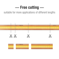 Bande LED COB Mini 8mm 528 puces/m 24V, découpe libre, lumière LED COB flexible triple rangée, lumière blanche personnalisable, certifiée UL