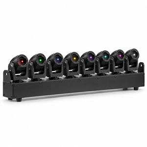 Barra Láser de 8 Cabezas RGB, Barra Láser Móvil con Inclinación Individual, Efecto de Ventilador DMX512 para Conciertos, DJ y Escenarios - Product Image 1