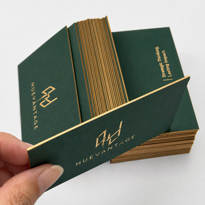 Impresión de Tarjetas de Visita al por Mayor con Bordes Dorados, Logotipo en Relieve, Tarjetas Plegables para Empaquetado de Boutique - Product Image 1