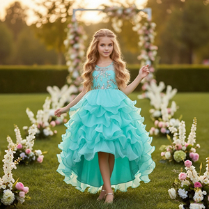 <span class=keywords><strong>Vestidos</strong></span> de cóctel de cola larga de estilo occidental <span class=keywords><strong>para</strong></span> niña grande <span class=keywords><strong>para</strong></span> 12 años vestido de boda de niña de las flores vestido de fiesta de cumpleaños de niño esponjoso - Product Image 4