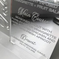 Numéros de table de mariage en acrylique avec miroir argenté givré à double arche, décorations de menu, numéros de table pour réception de mariage