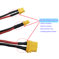 Faisceau de câbles personnalisé Connecteur XT30 XT60 Faisceau de câbles d'alimentation Connecteur XT60H à XT30U Assemblage de câbles en silicone pour câble de chargement
