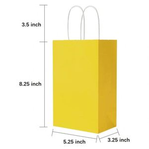 <b>Small</b> Kraft Bags with Handles Paper Birthday Wedding Party Grocery Retail Shopping Business Craft <b>Gift</b> Heavy Duty Paper Bag - Product Image 5
