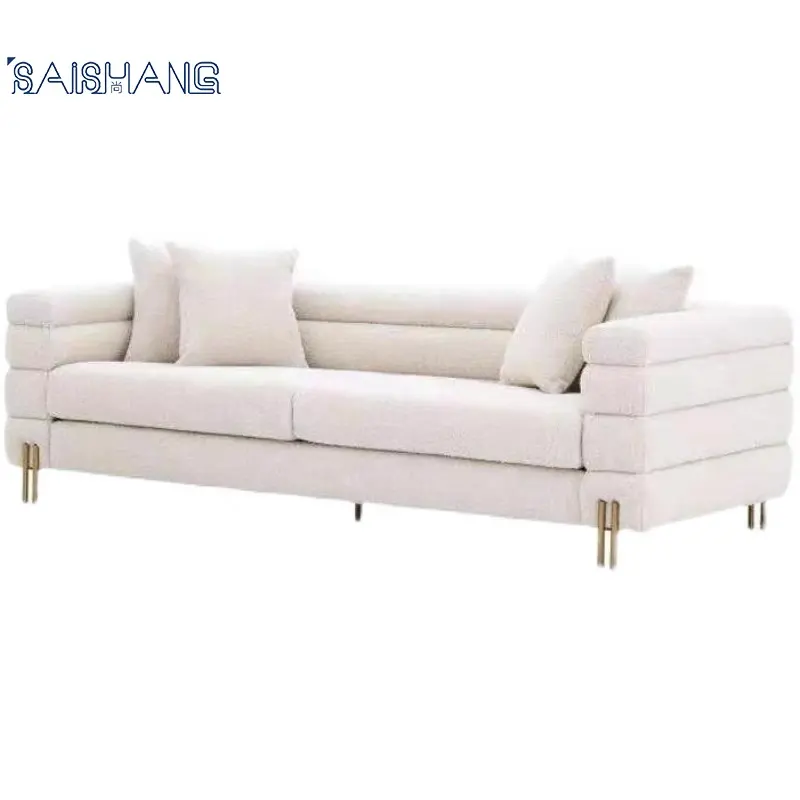 Saishang Italiaanse Luxe Sectie Sofa 3 2 1 Modern Design Huis Woonkamer Banken Op Maat Gemaakte Witte Mode Sofa Meubels