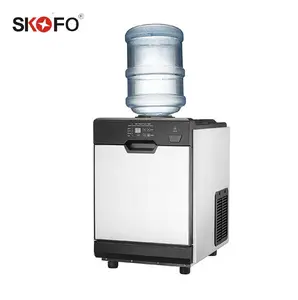 China ningbo factory big capacity square ice cubes maker machine with water cooler dispenser