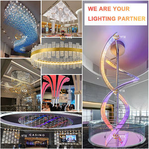 Hotel Custom Großprojekt Kristall Kronleuchter LED-Leuchte für Hotel Lobby Indoor Big Hall Decken leuchten - Product Image 5