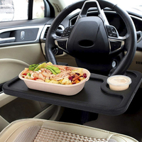 Fujin — plateau de volant pour intérieur de voiture, portable, double face, noir, pour pc portable, repas
