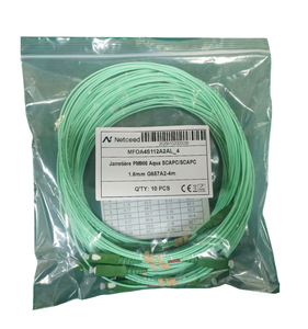 Cable de Fibra Óptica SC APC Aqua Simplex 1.6MM 3.5M 4M 5M LSZH G657A2, Certificado CE RoHS, para Telecomunicaciones, Francia - Product Image 3