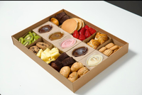 Plateau à biscuits écologique Dessert Snack Chocolat Pique-Nique Boîte à dessert Boîtes d'emballage pour traiteur avec plateau séparateur