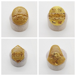 Hongyue Luxury <strong>24K</strong> <strong>Gold</strong> Plated Hollow Filigree <strong>Ring</strong> - Middle East Arabic Style Big <strong>Ring</strong> for Women Wedding Party Jewelry - Product Image 5