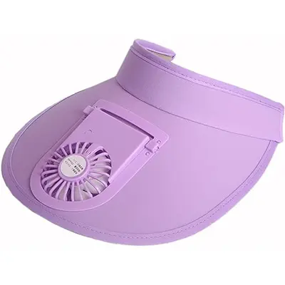 Summer Sun protection outdoor sun visor caps with electronic fan custom logo design hat cap